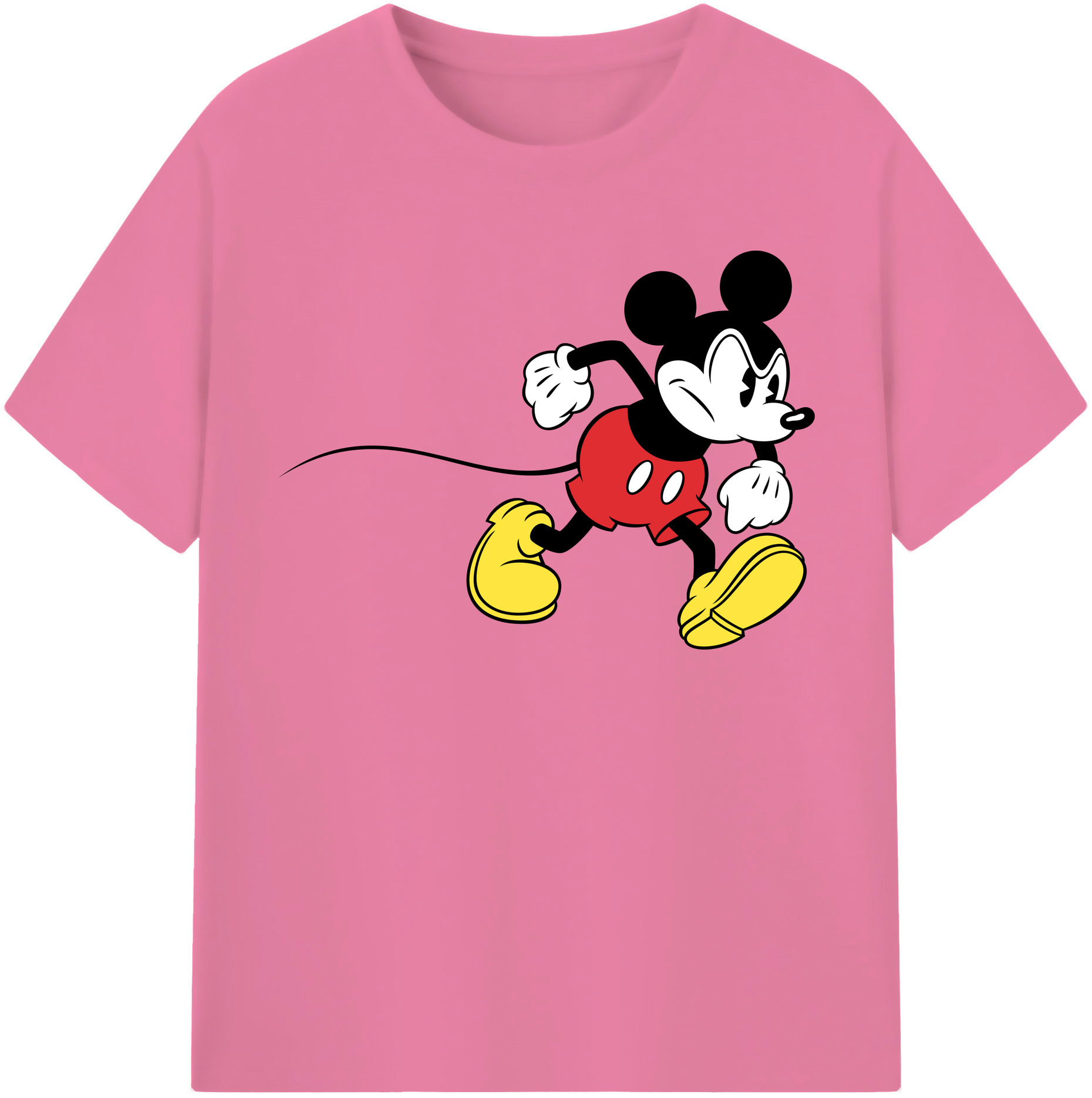 （画像用） ミッキーマウス Mickey Mouse 綿100％半袖Tシャツ（フロントプリント）
